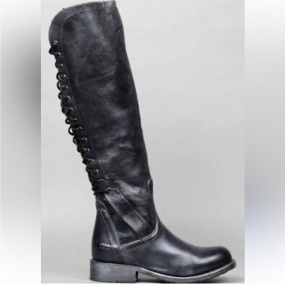 NWT Bed Stu Boots Surrey Cobbler Knee High in Dark Brown Leather - Picture 2 of 10